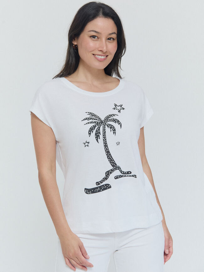 CAMISETA POSICIONAL PALMERA Blanco Optico