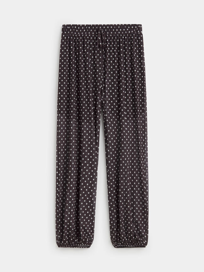 PANTALON BOMBACHO TOPOS Marron