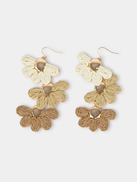 PENDIENTES LARGOS FLOR Oro image number null
