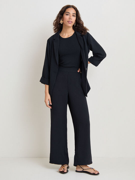 BLAZER LARGA FLUIDA Negro image number null