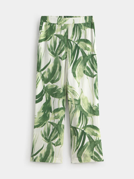 PANTALON RECTO ESTAMPADO Crudo image number null