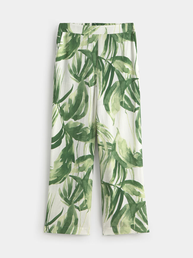 PANTALON RECTO ESTAMPADO Crudo