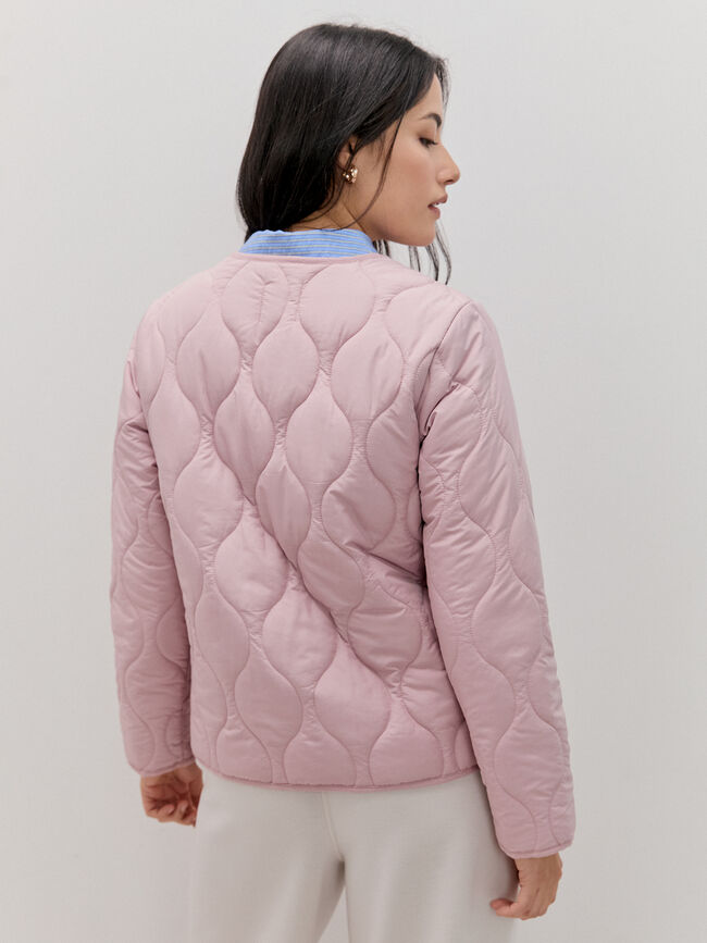 CHAQUETA ACOLCHADA CUELLO Rosa
