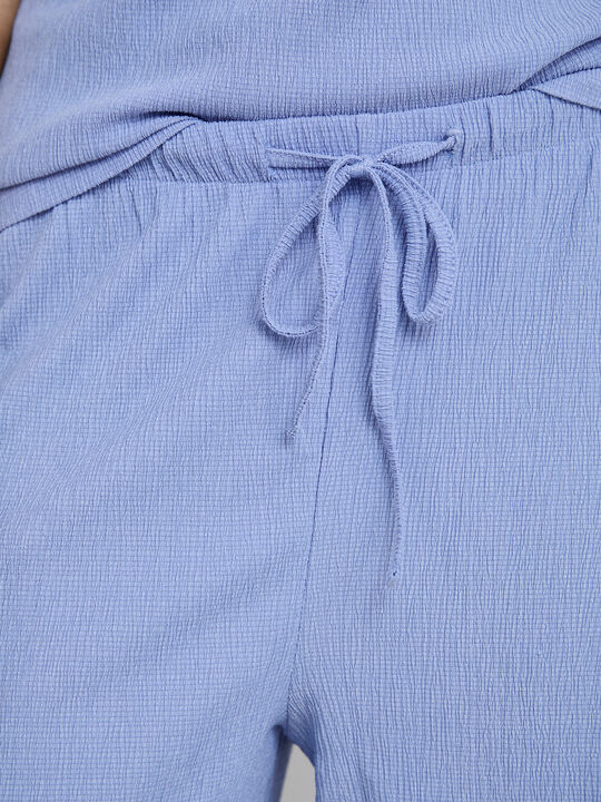 PANTALON TEXTURA CULOTTE Azul Chambray image number null