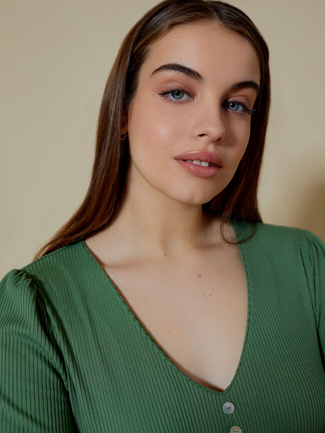 VESTIDO DETALLE BOTONES Verde Viridian
