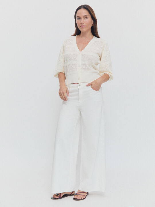 CARDIGAN CALADO Crudo image number null