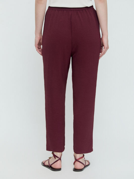 PANTALON FLUIDO JOGGER Vino image number null