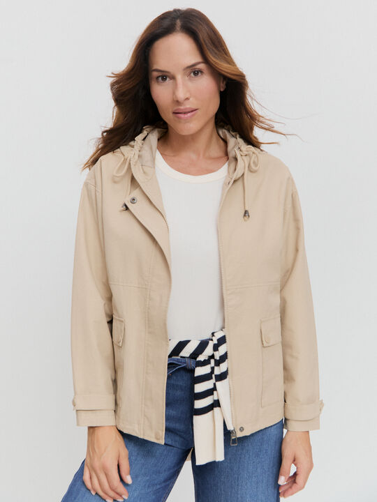 PARKA CAPUCHA Vison Claro image number null