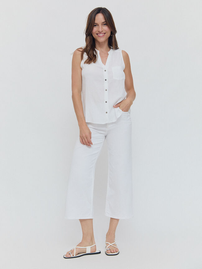 BLUSAS SIN MANGAS Blanco Optico