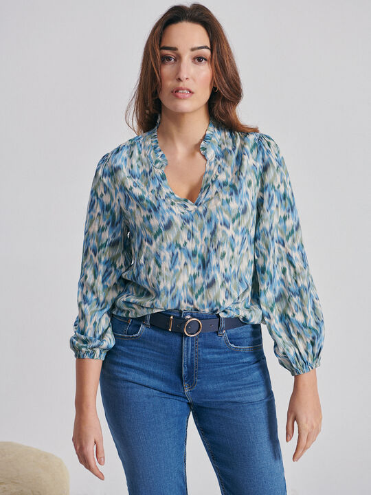 BLUSA ESTAMPADA Crudo image number null