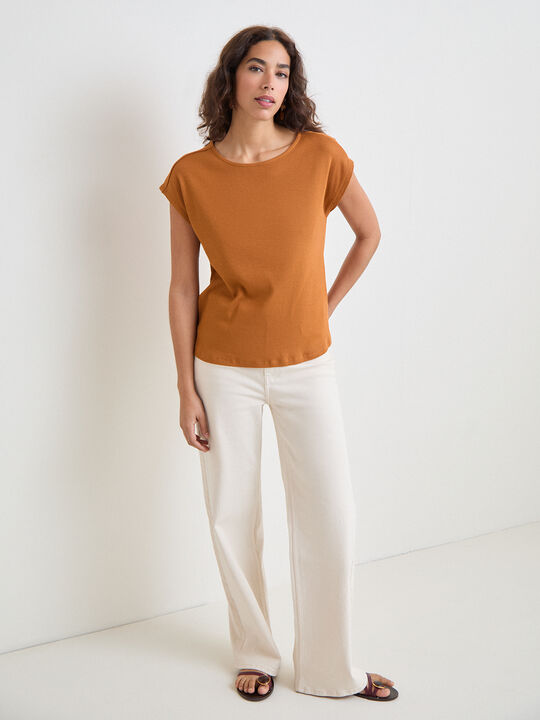 CAMISETA HOMBRO CAIDO Cinnamon image number null