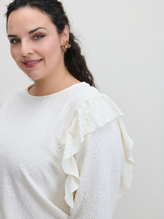 SUDADERA VOLANTES Blanco Hueso image number null