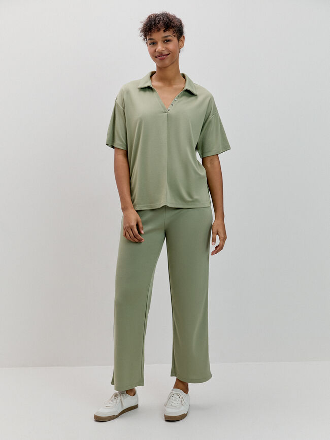 PANTALON FLUIDO kaki claro