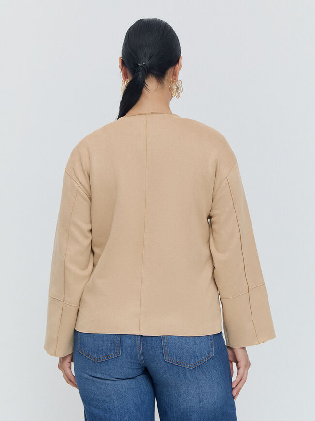CHAQUETA FLUIDA BOLSILLOS Vison