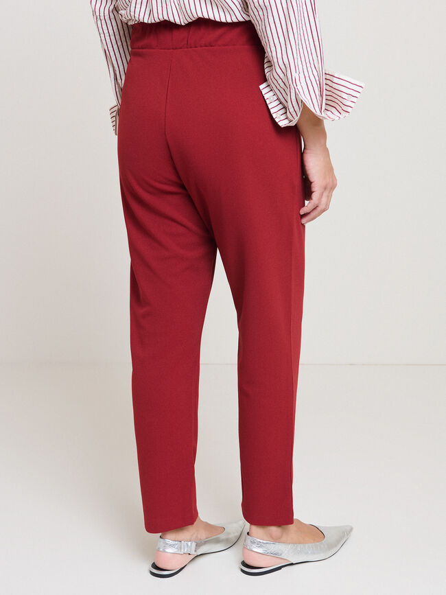 PANTALON DETALLE CINTURA ROJO OXIDO