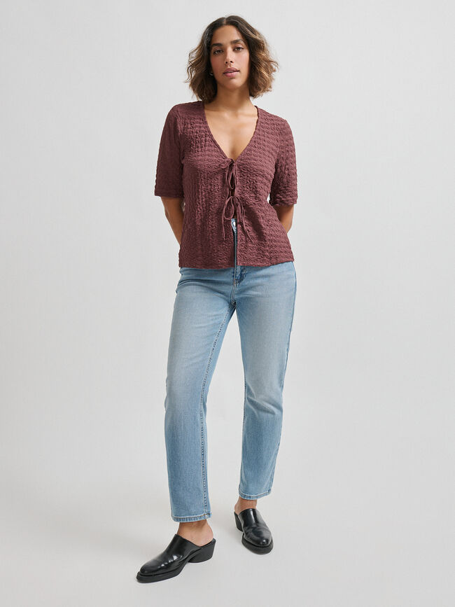 CAMISETA LAZOS TEXTURA Marron