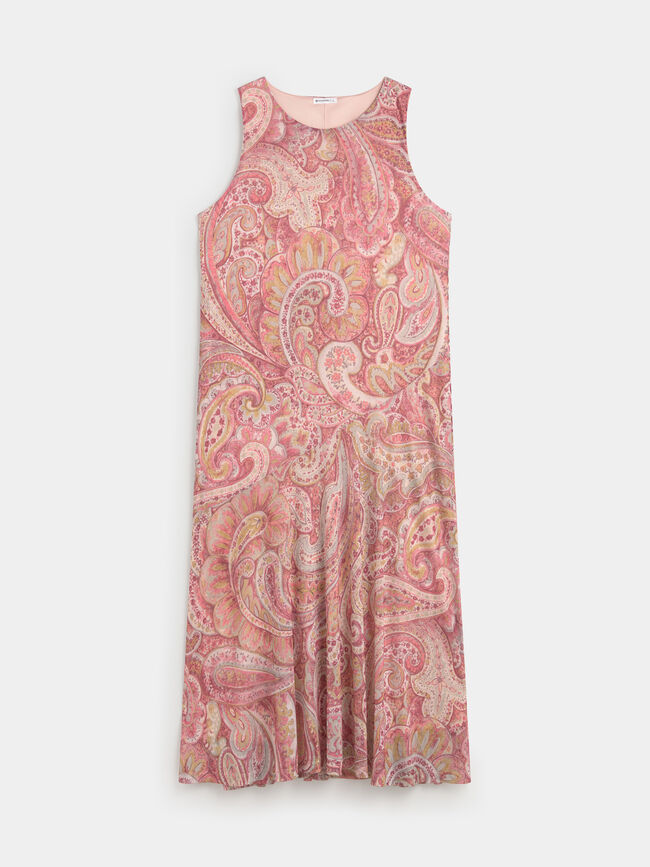 VESTIDO TUL ESTAMPADO Rosa Colorete