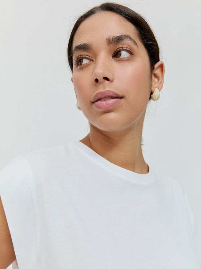 CAMISETA RECTA Blanco Optico