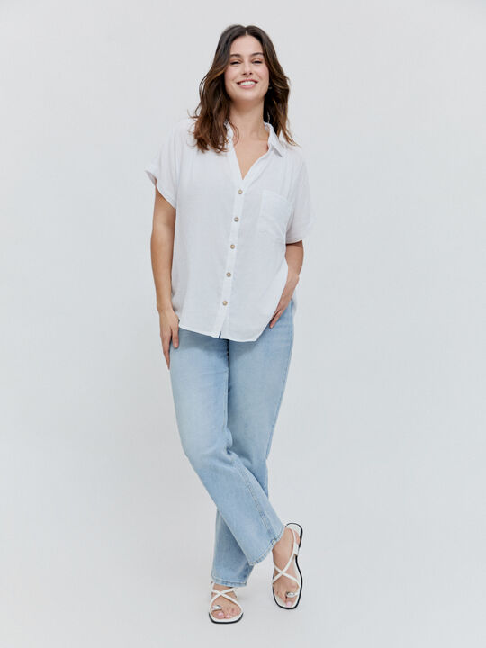 CAMISA RUSTICA Blanco Optico image number null