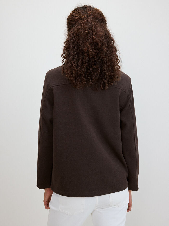 CHAQUETA PA&Ntilde;O BASICA Marron