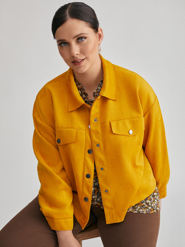 Sobrecamisa crop mostaza Mostaza
