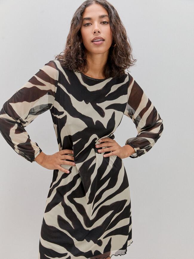 VESTIDO TUL ESTAMPADO Estampado 1