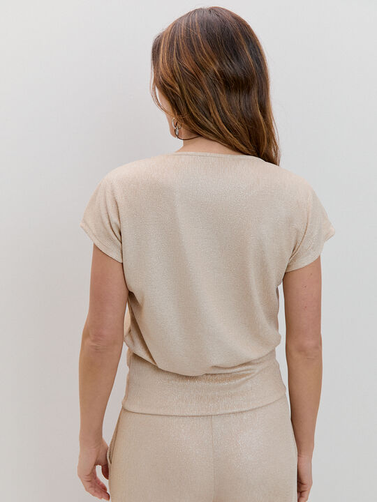 CAMISETA ASIM&Eacute;TRICA PIEZA MET&Aacute;LICA Oro image number null