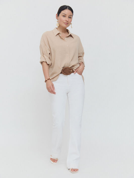 CAMISA RUSTICA Beige Tostado image number null