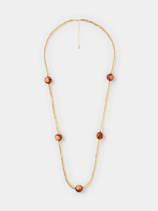 COLLAR BOLA ESMALTADA Oro image number null