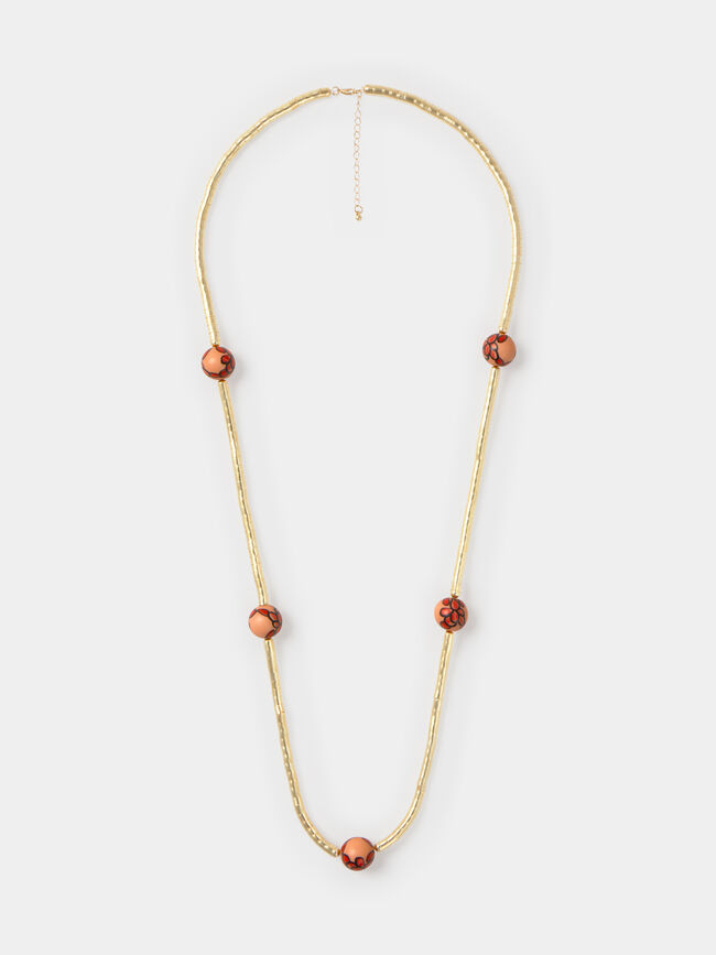 COLLAR BOLA ESMALTADA Oro
