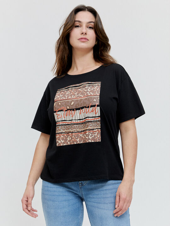 CAMISETA POSICIONAL ANIMAL Negro image number null