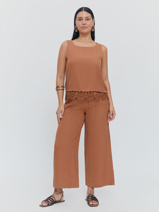 TOP FORNITURA BAJO Marron viejo image number null