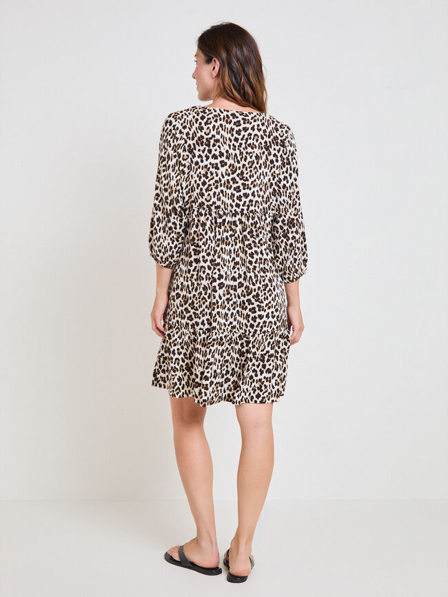 VESTIDO ESTAMPADO Negro