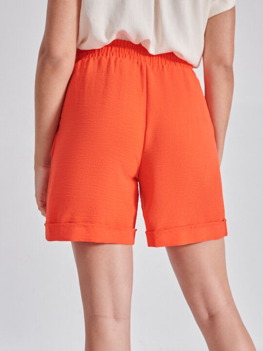 Short cintura elástica naranja coral image number null