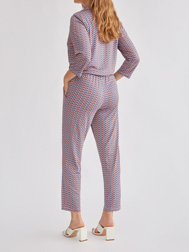 Pantalon recto Rosa Oscuro