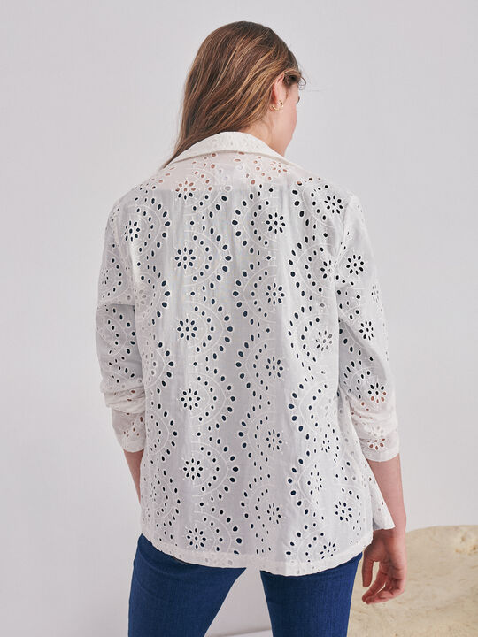 Chaqueta bordada Blanco Hueso image number null