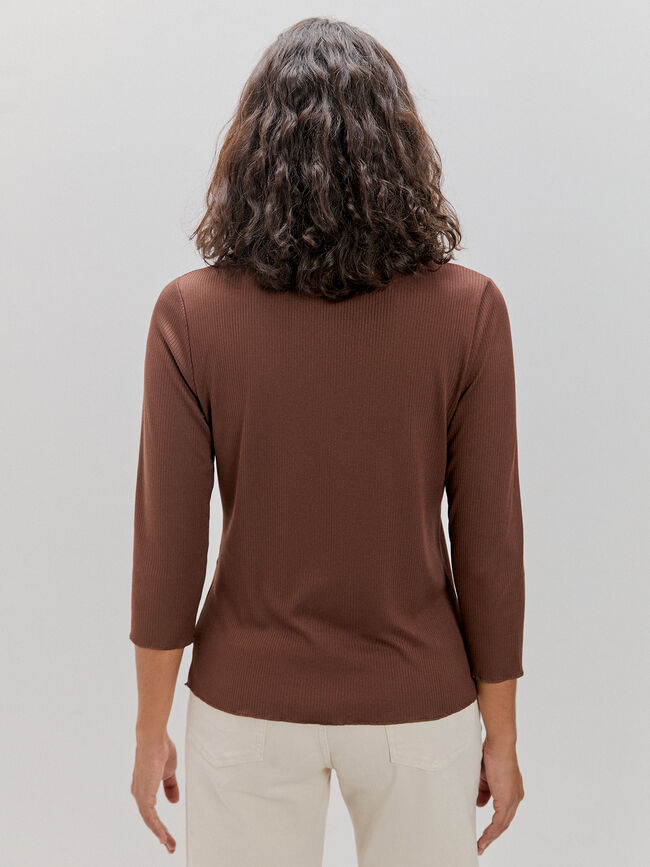 CAMISETA CANALE DETALLE Marron