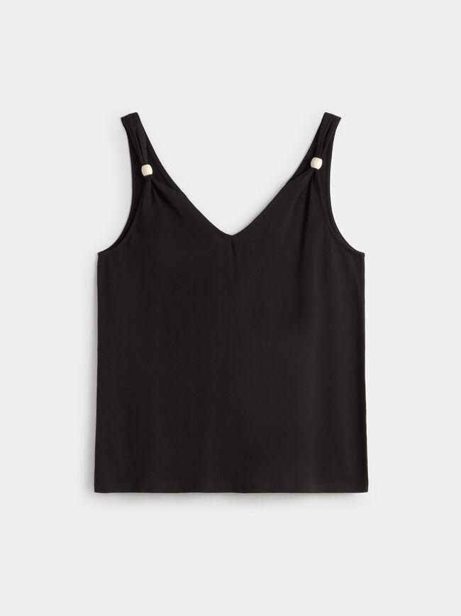 TOP DETALLE TIRANTE Negro