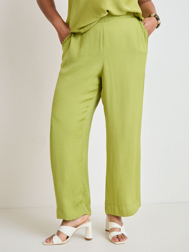 PANTALON  SATINADO Verde