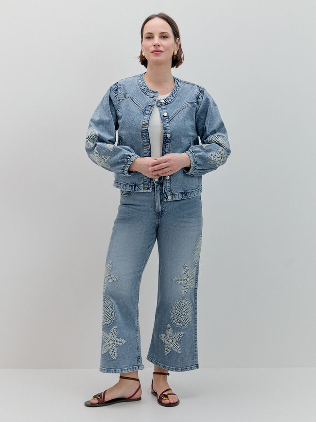 VAQUERO BORDADO Mid Blue Wash