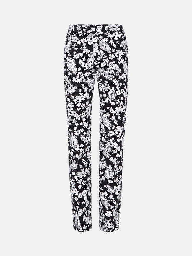 Pantalón cintura elástica Estampado 1