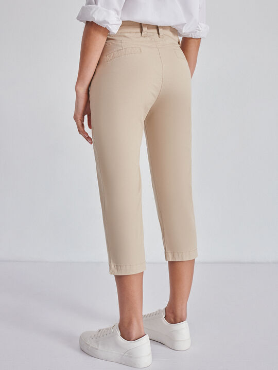 Pantalón chino capri Beige image number null