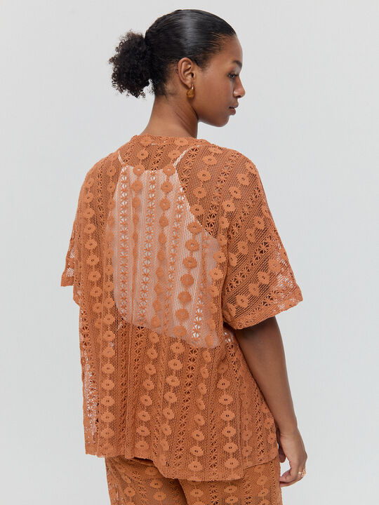 CHAQUETA TEXTURA Cognac image number null