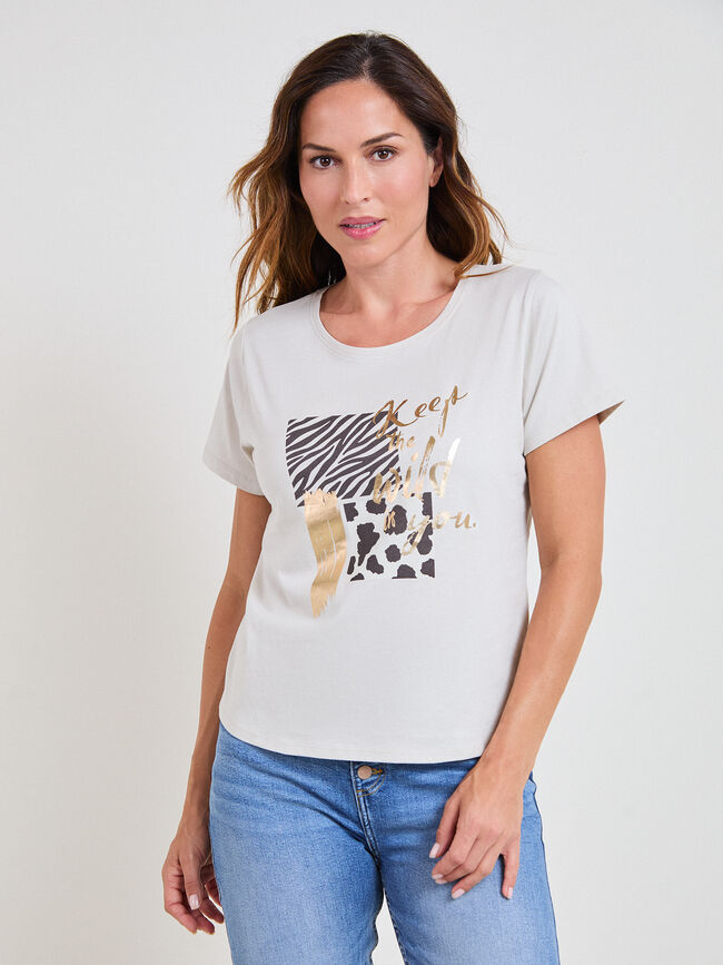 CAMISETA ANIMAL PRINT Hielo