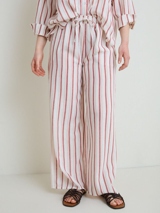 PANTAL&Oacute;N R&Uacute;STICO ANCHO Blanco Optico