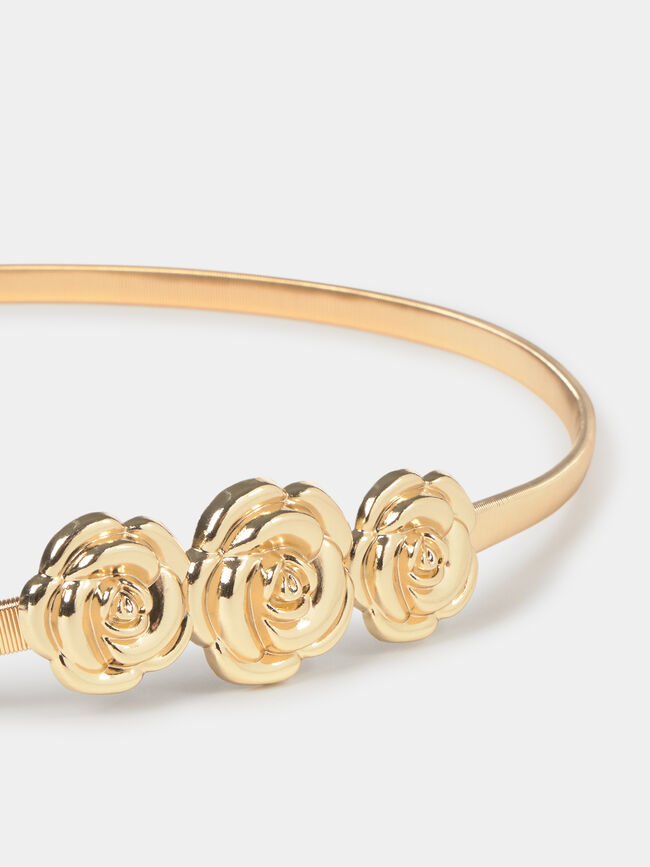 CINTURON METALICO FLOR Oro