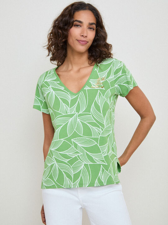 CAMISETA HOJAS BICOLOR Hoja image number null