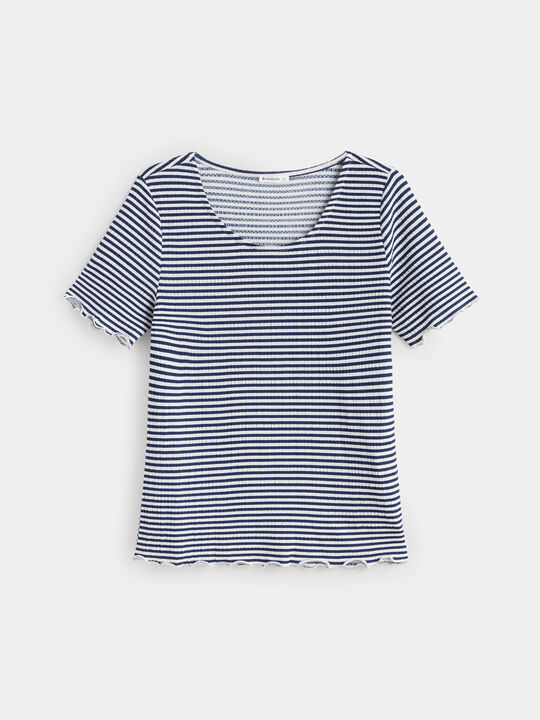 CAMISETA TEXTURA ESTAMPADA Rayas 1 image number null