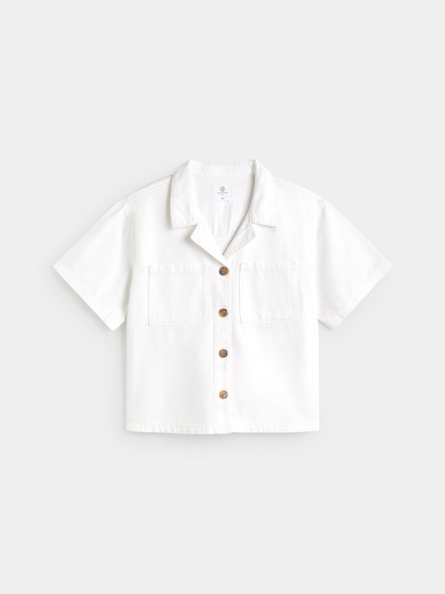 SOBRECAMISA FLUIDA DENIM Blanco Optico