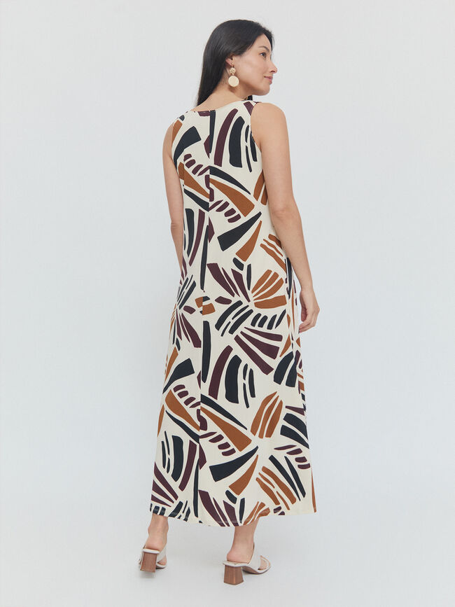 VESTIDO ANILLA Estampado 1